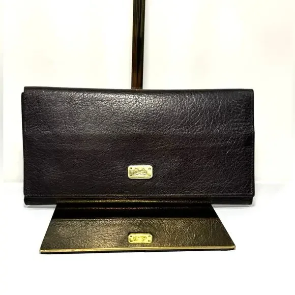 Rare Vintage Celine Horse & Carriage Wallet 1970s Pre-LVMH Italy Brown Leather - Picture 8 of 8
